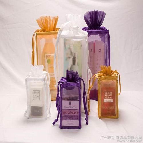 供應pvc紗袋,化妝品袋,化裝袋,透明紗袋,明道禮品袋